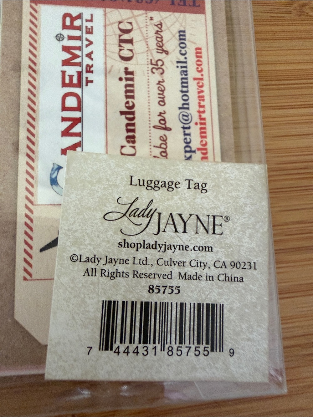 Lady Jayne Pink Luggage Tag - Fashion Illustration - Picture 2 of 4